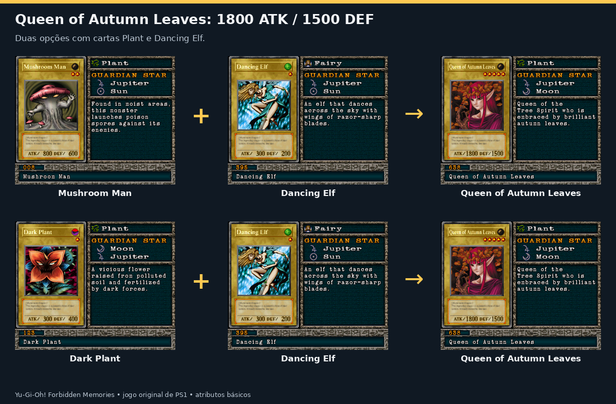 Queen of Autumn Leaves - Yugioh Forbidden Memories